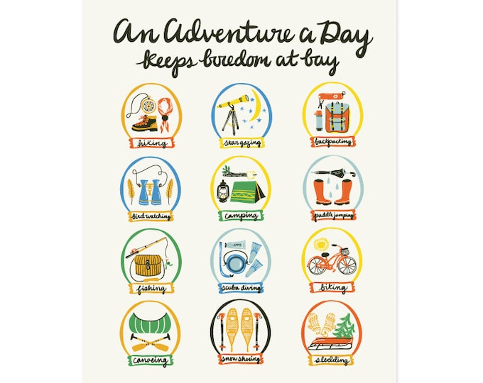 Adventure A Day Art Print 11x14