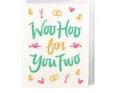 Woo Hoo pour vous deux mariage carte