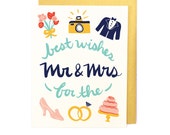 Best Wishes Mr & Mrs Card