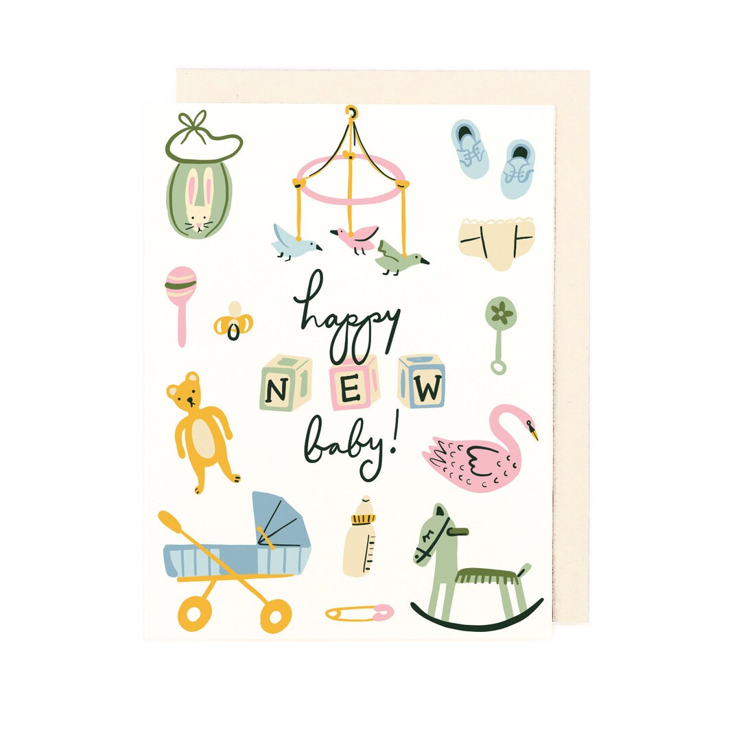 Happy New Baby Card Etsy