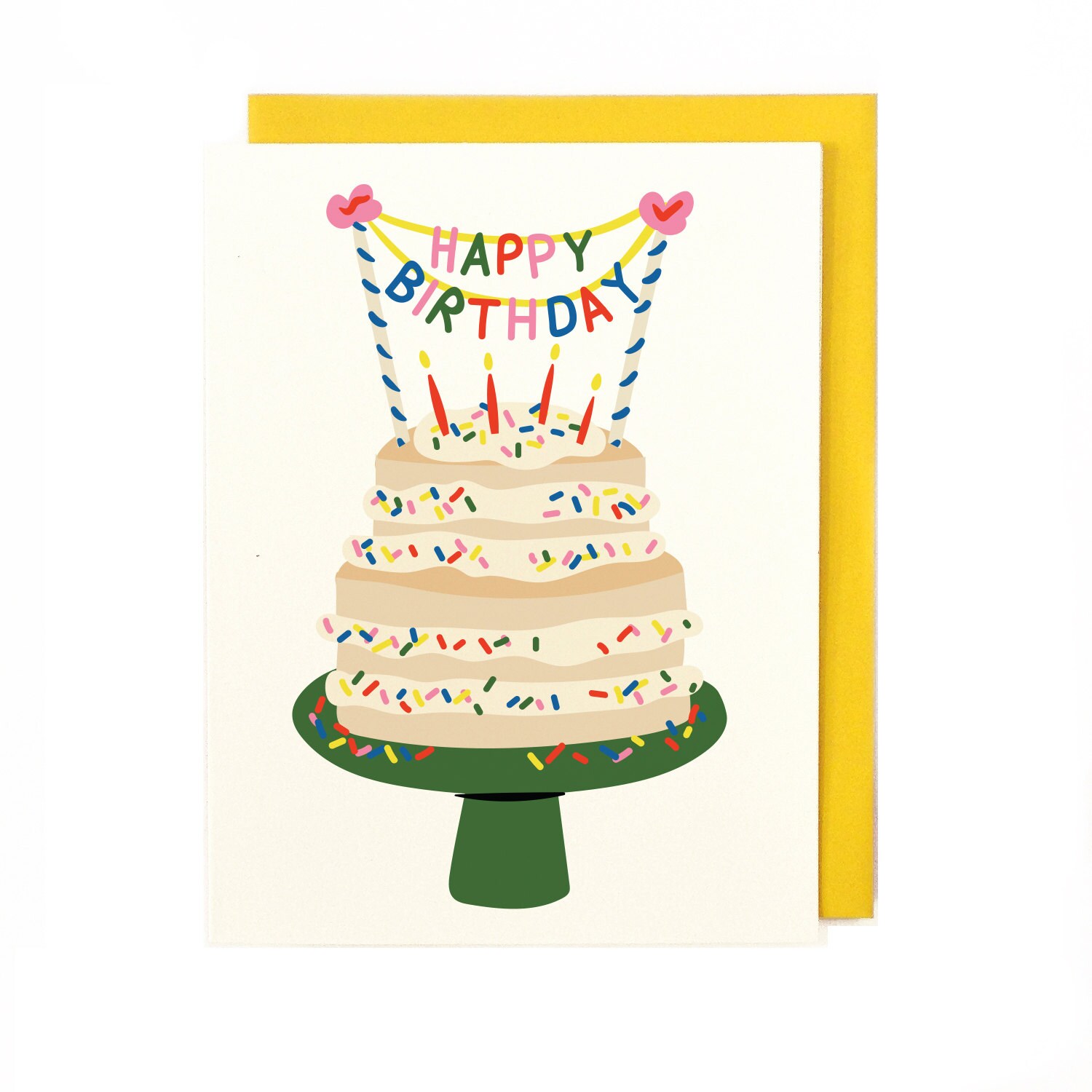 Sprinkles Cake Card Etsy
