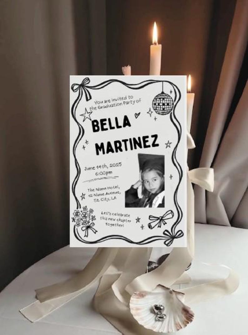 Animated Graduation Invitation Video Template, Editable Canva Grad ...