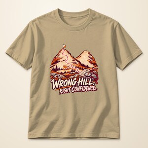Funny Orienteering T-Shirt, Wrong Hill, Map and Compass Gift