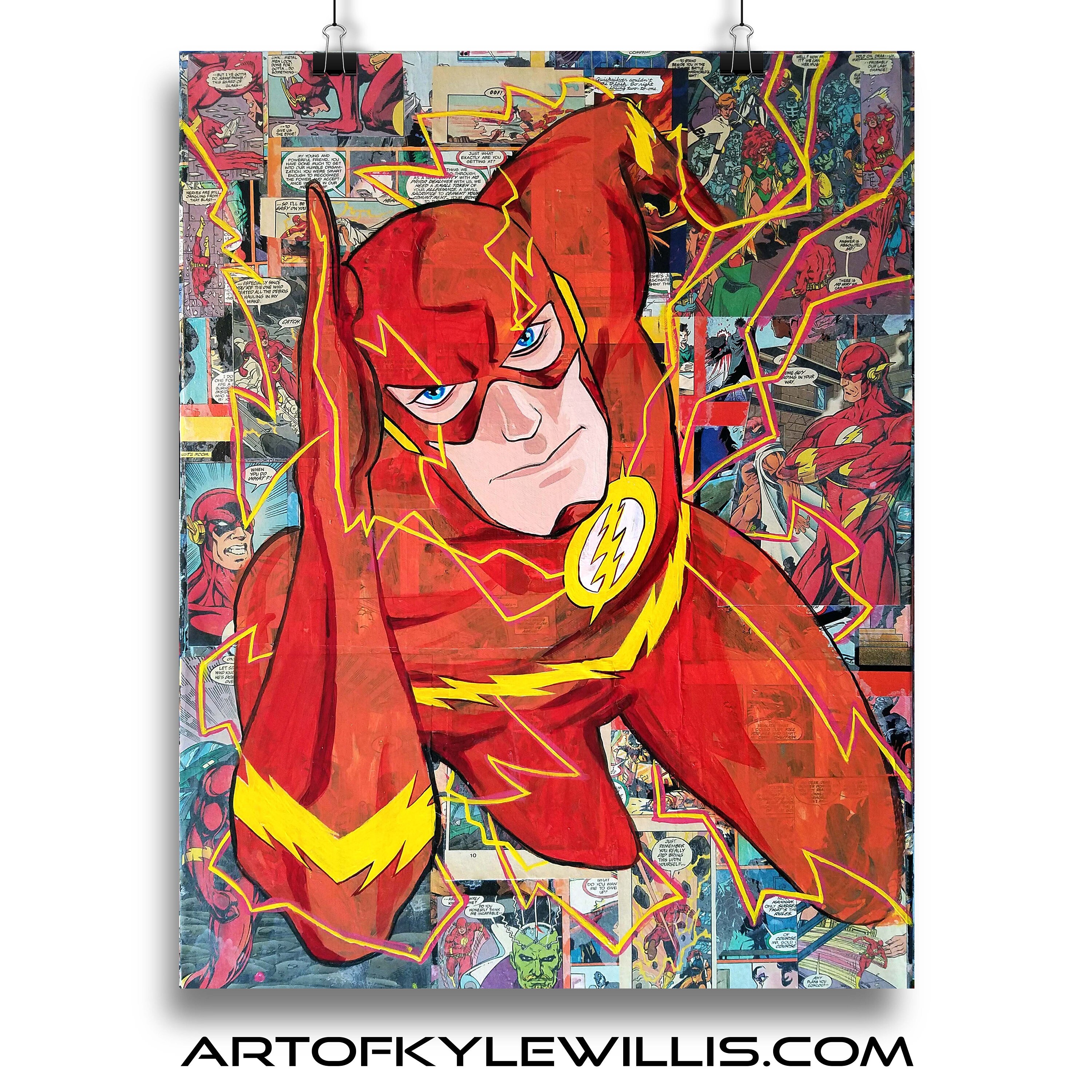 Cartoon Collage Painting / Cartoon Mixed Media Art Collage Art For Sale