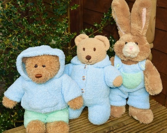 Teddy Bear Clothes - Cuddles for Boys KNITTING PATTERN Pdf downloan