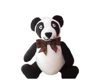 Mac Panda Teddy Bear KNITTING PATTERN Pdf Download chunky /  bulky worsted weight wool