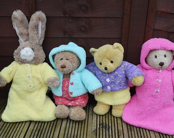 Teddy Bear Clothes - Cuddles for Girls KNITTING PATTERN pdf Download