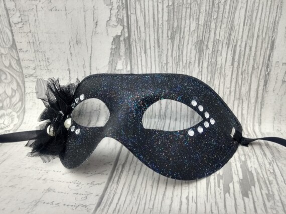 Ladies Black Mask Party Masks Masquerade Masked Ball Fancy Etsy