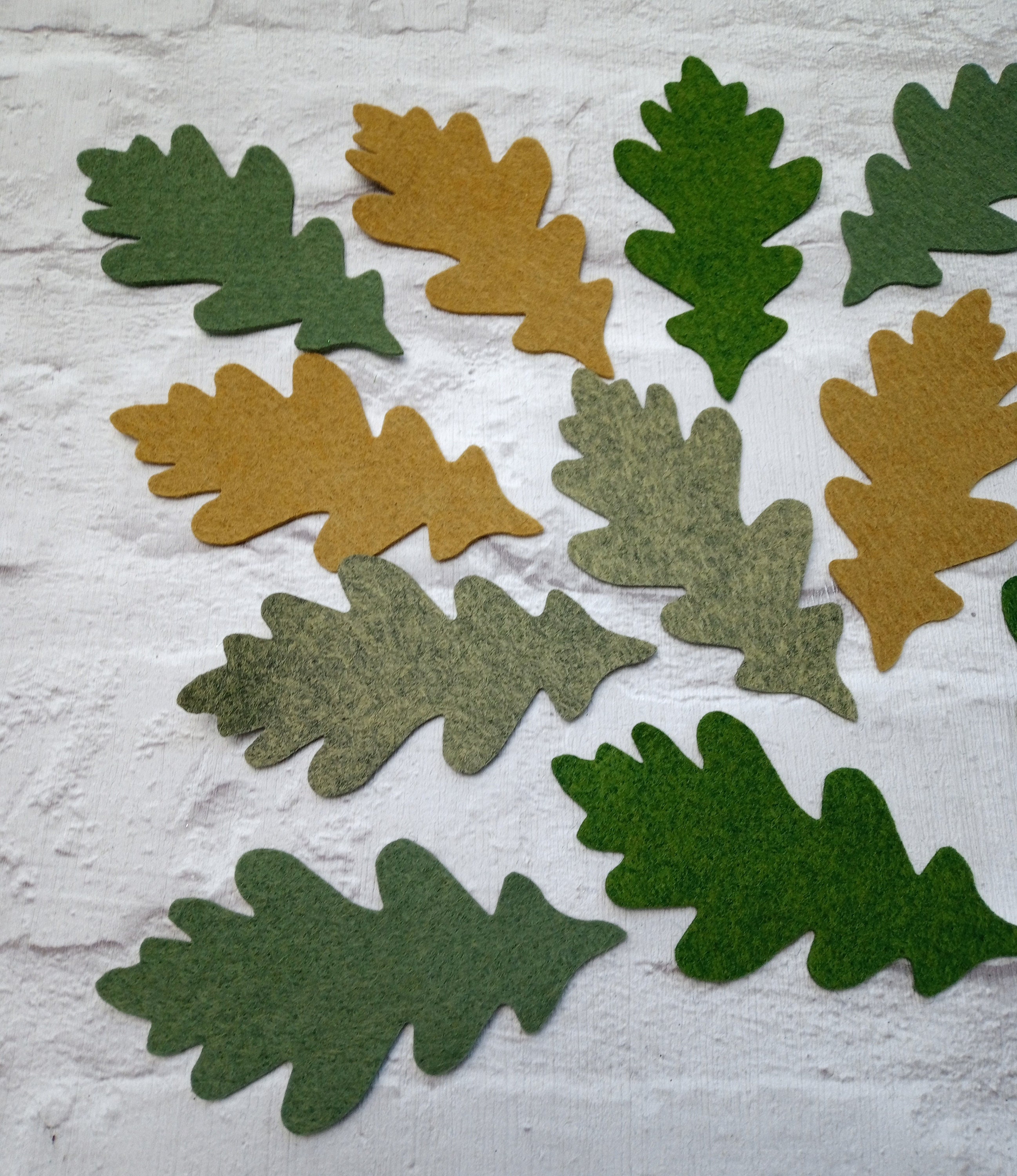 Large felt oak leaves die cut leaf precut embellishments Etsy