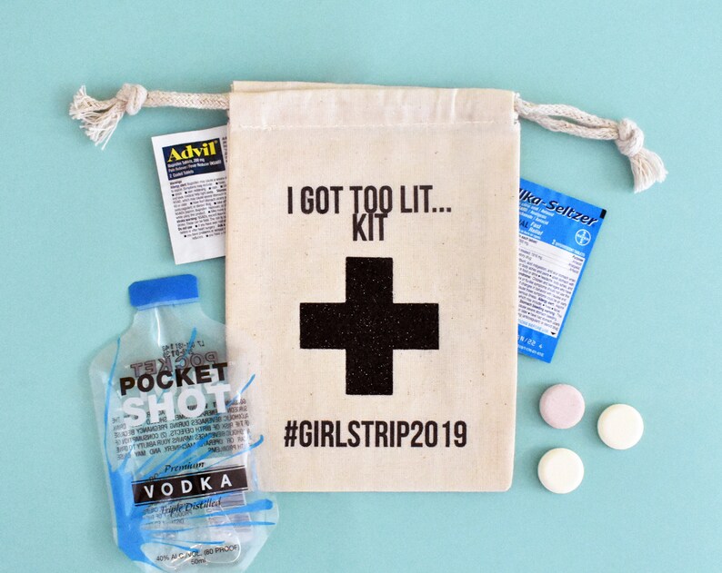 CUSTOM HANGOVER KITS 4x6 hangover bags wedding party Etsy