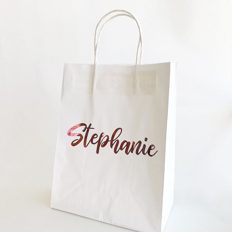 PERSONALIZED NAME BAG Bridesmaid Gift Bag Custom Gift Etsy