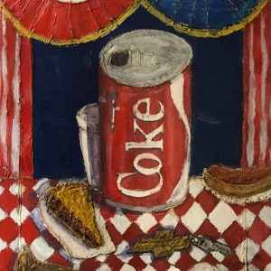 All-American - une peinture patriotique qui a des objets qui représentent fortement cet esprit Americana