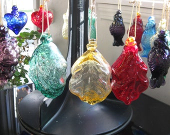 molde soplado vidrio Hoja adornos suncatchers
