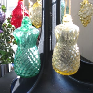 Mold Blown Glass Pineapple ornament suncatcher