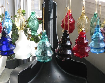 Mold Blown Glass adorno Bell Tree