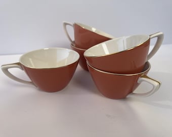 Vintage Midcentury Modern Toyotoki Porcelain Tea Cups