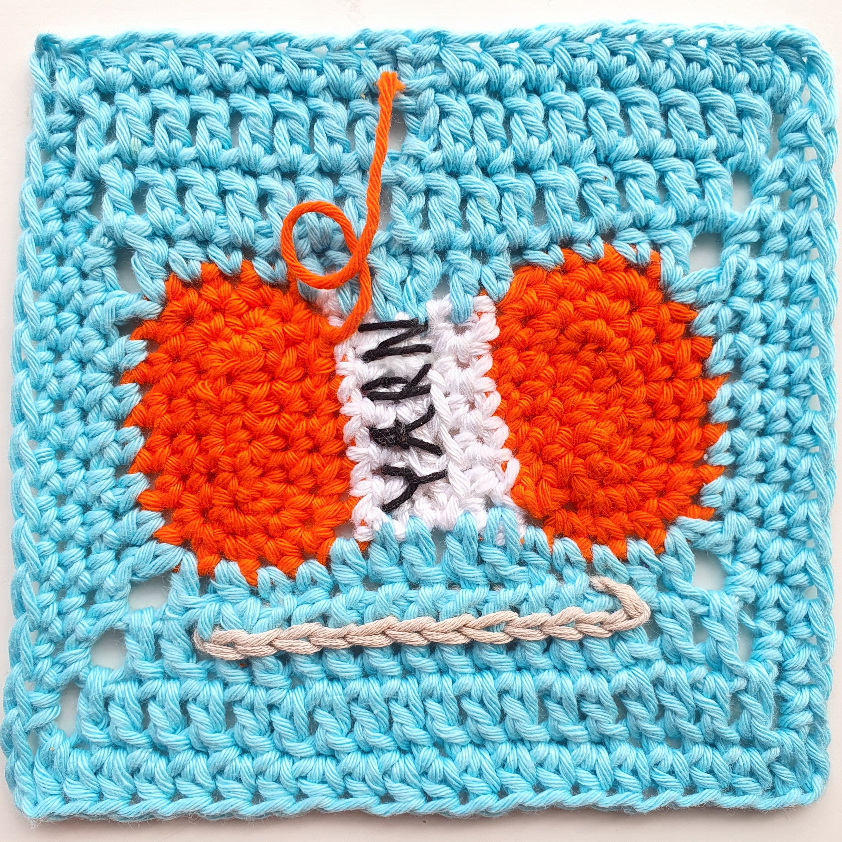 Yarn Square Crochet Pattern: Granny Square Motif (English