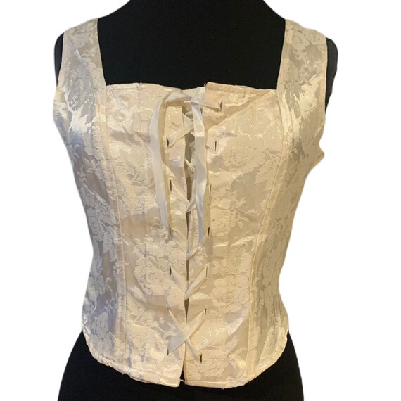 Vintage top Victorian tank blouse corset style