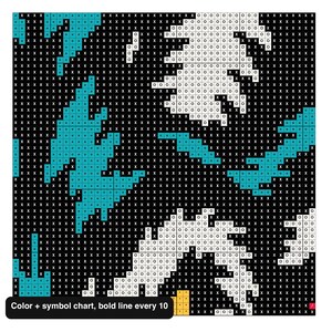 Close-up of the color and symbol chart for the Krampus pattern