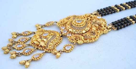 Vintage Antique Solid 22 Carat Gold Necklace Pend… - image 2