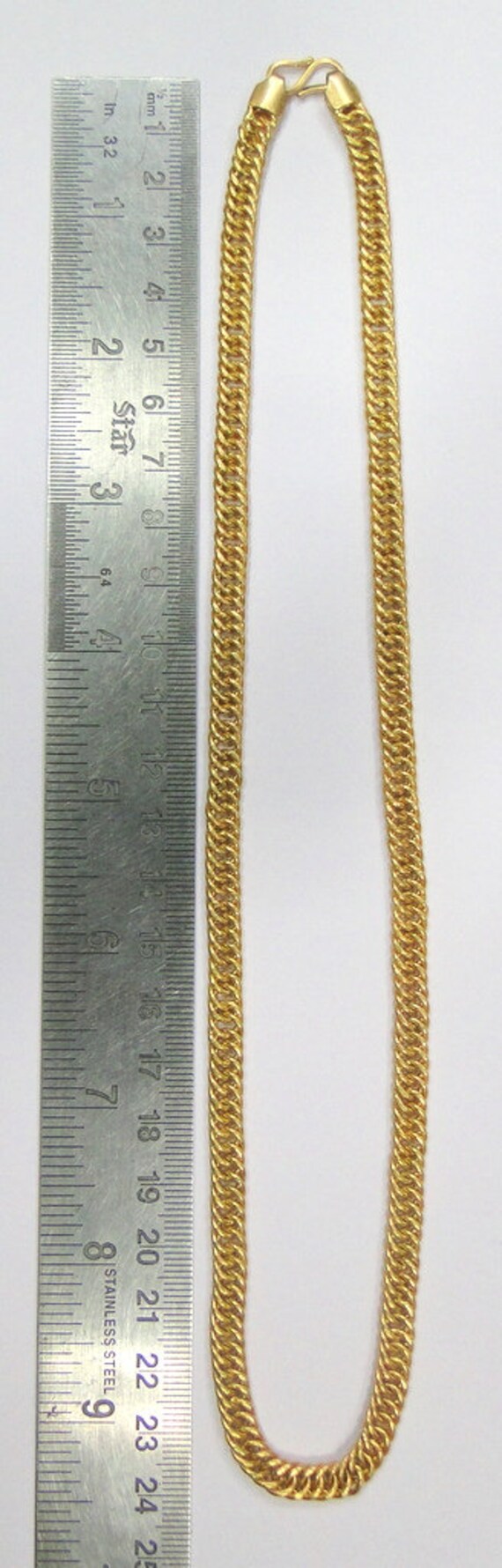 Vintage Antique Solid 22k Gold Link Chain Necklac… - image 5
