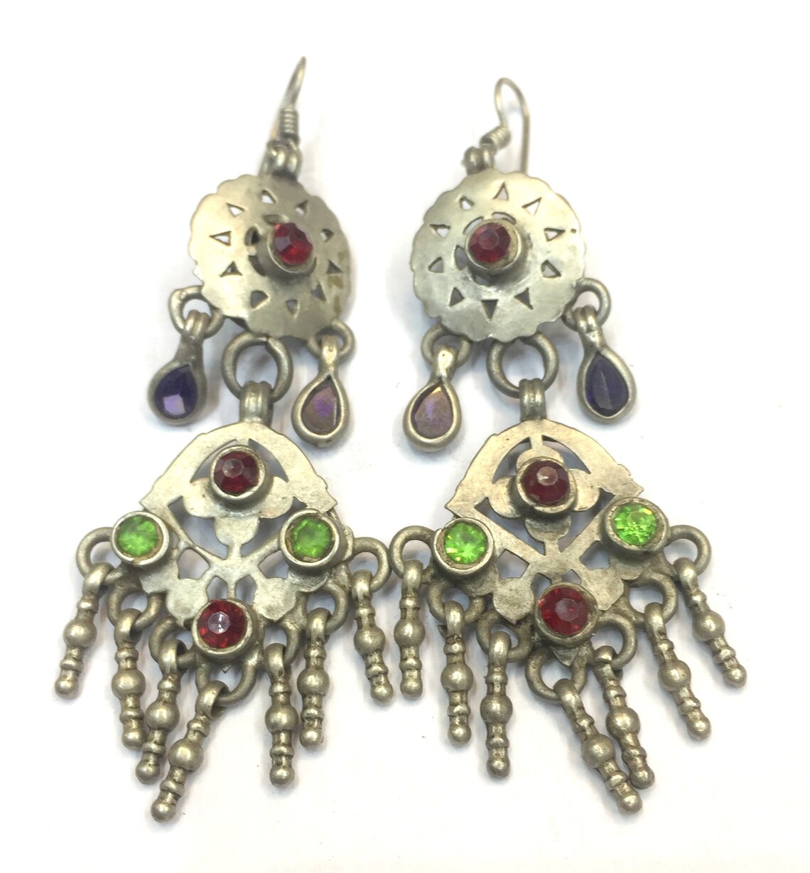Pure Silver Antique Tribal Earrings