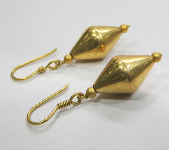 Vintage antique jewelry 20K Gold beads earring pa… - image 5