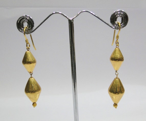 Vintage antique jewelry 20K Gold beads earring pa… - image 2