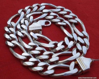 Traditional Design Sterling Silver Link Chain Necklace