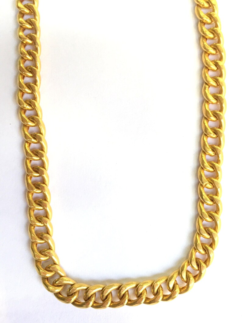 Vintage Handmade Solid 20K Gold Jewelry Flexible Link Chain Etsy
