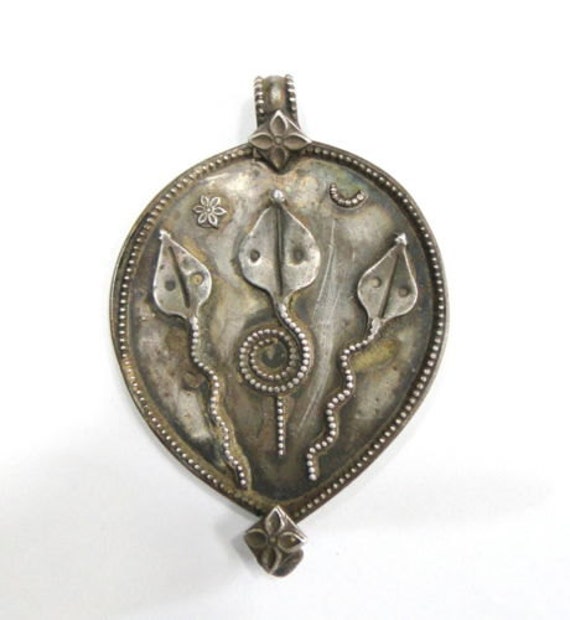Rare! Antique Ethnic tribal old silver naga amule… - image 2