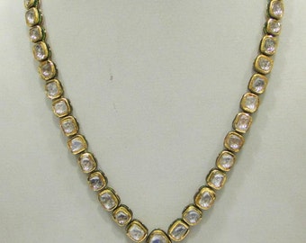 Vintage Antique 20 K Gold Rose Cut Diamond Enamel Work Necklace Pendant