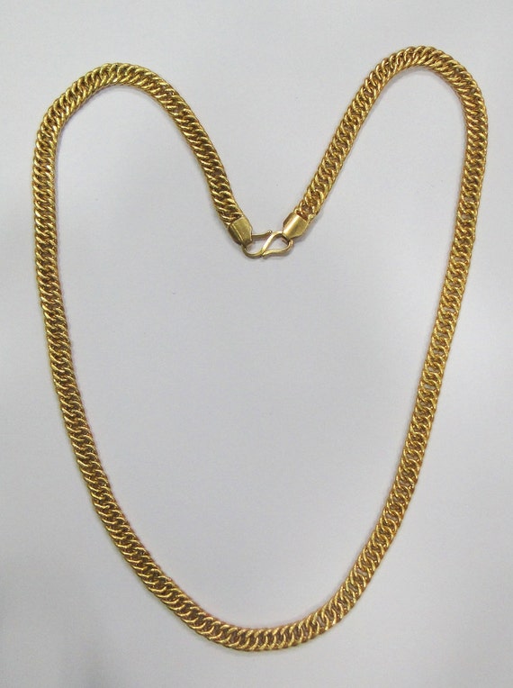 Vintage Antique Solid 22k Gold Link Chain Necklac… - image 2