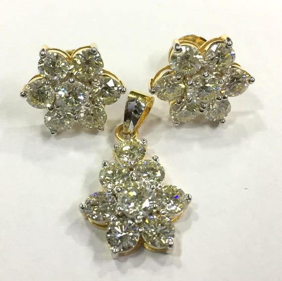 Vintage antique 14K Gold jewelry Diamond polki Pe… - image 2