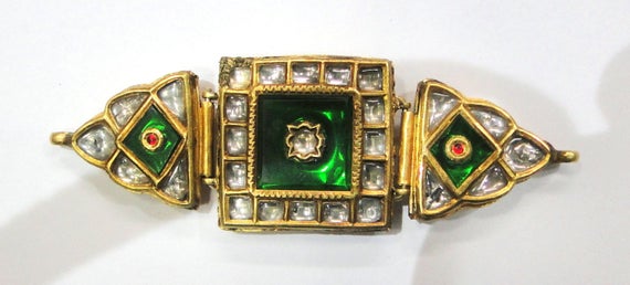 Vintage antique Solid 22K Gold Jewelry Diamond Po… - image 1