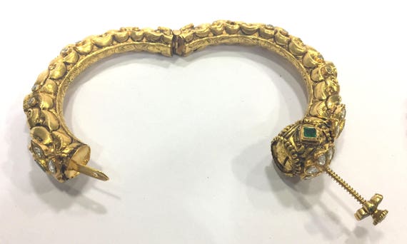 Vintage antique 20K Gold Jewelry Diamond Emerald … - image 9