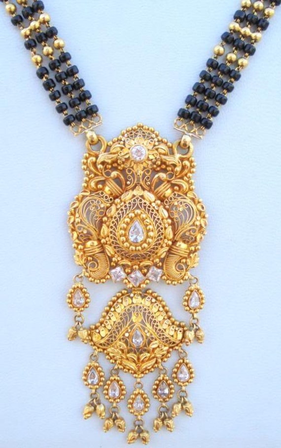 Vintage Antique Solid 22 Carat Gold Necklace Pend… - image 1