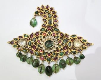 Rare! Vintage antique Collectible 20k Gold jewelry 'Sarpech' turban ornament