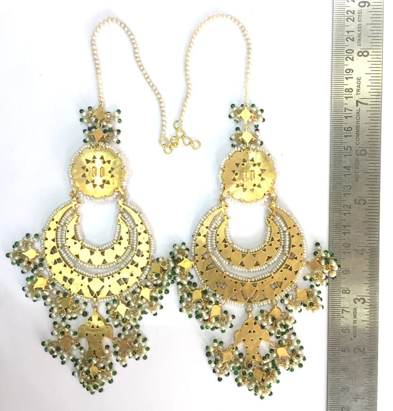 Vintage Antique 22k Gold Jewelry Diamond Polki Ruby Pearl - Etsy