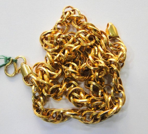 Vintage Antique Solid 20k Gold Link Chain Necklac… - image 5