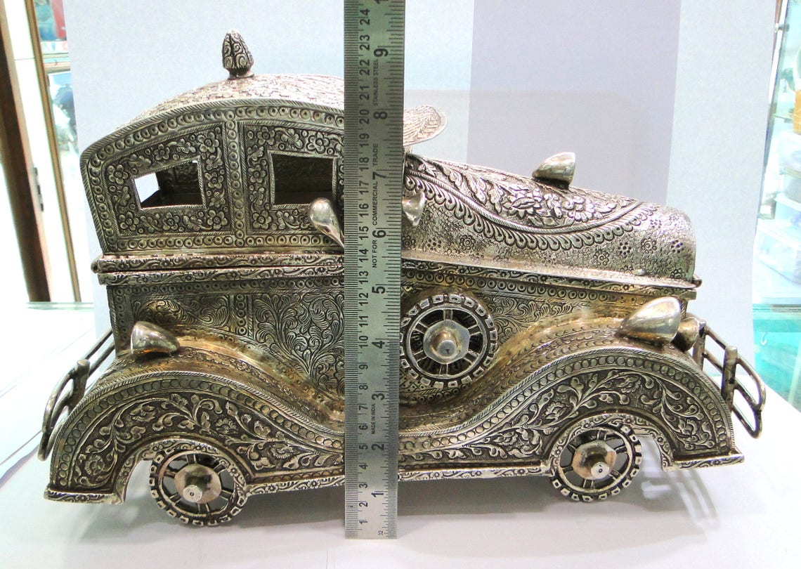 Vintage Antique Solid Silver Handmade Box Car Model - Etsy