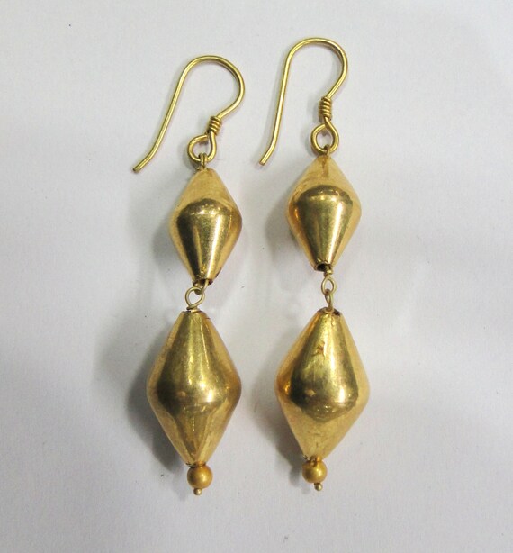 Vintage antique jewelry 20K Gold beads earring pa… - image 4