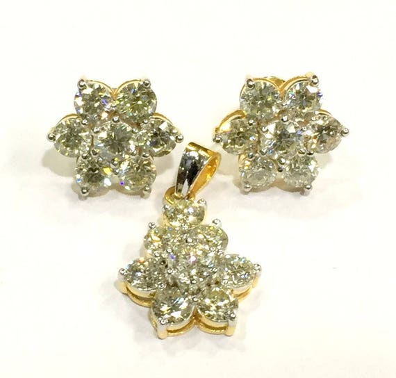 Vintage antique 14K Gold jewelry Diamond polki Pe… - image 3