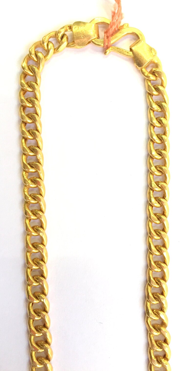 Vintage Handmade Solid 20K Gold Jewelry Flexible Link Chain Etsy