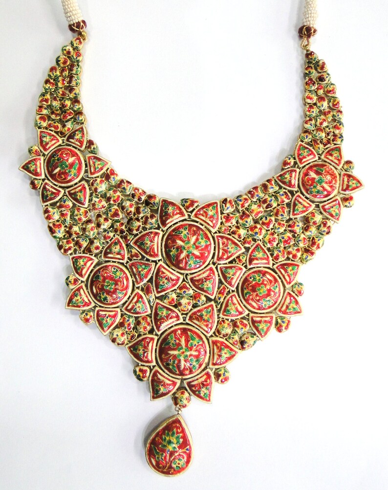 Vintage Antique Handmade Solid 18K Gold Jewelry Diamond Enamel Etsy