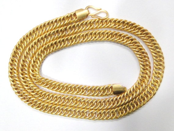 Vintage Antique Solid 22k Gold Link Chain Necklac… - image 1