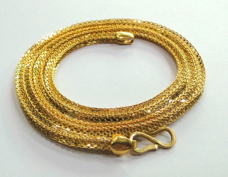 Vintage Solid 22K Gold Handmade Jewelry Chain Necklace - Etsy