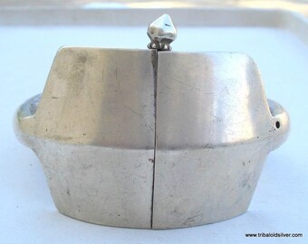 Vintage Antique Ethnic Tribal Old Silver Bracelet Bangle Rajasthan India