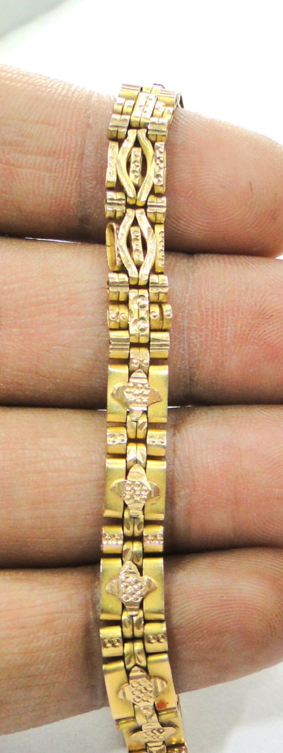 Vintage antique handmade solid 20K Gold jewelry l… - image 3