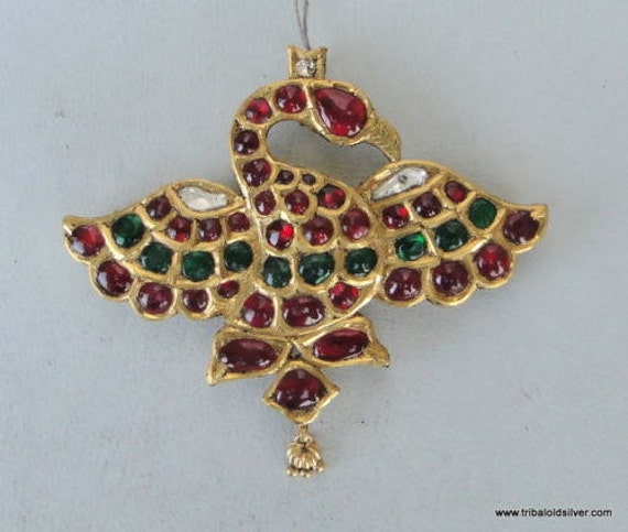 Vintage Antique 20 K Gold Diamond Ruby Pendant Necklace - Etsy
